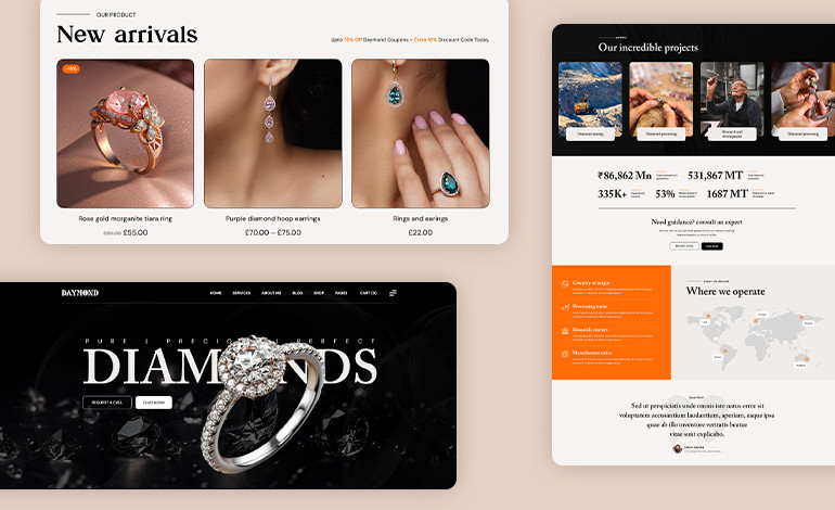 Crysto Diamond Manufacturer  and Store WordPress Theme