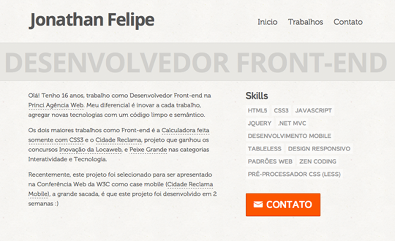 Jonathan Felipe - Desenvolvedor Front-end