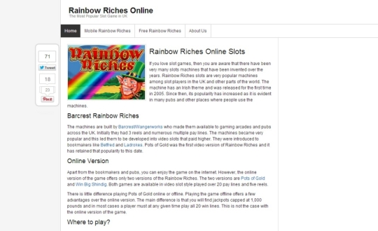 Rainbow Riches Online 