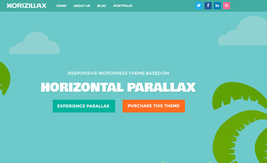 Horizillax  Horizontal Parallax Wordpress theme