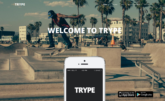  TRYPE  All In One App Landing Page 