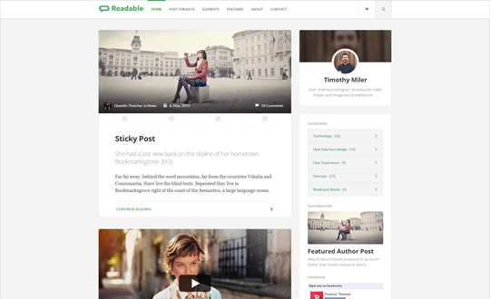 Readable  WordPress Theme  