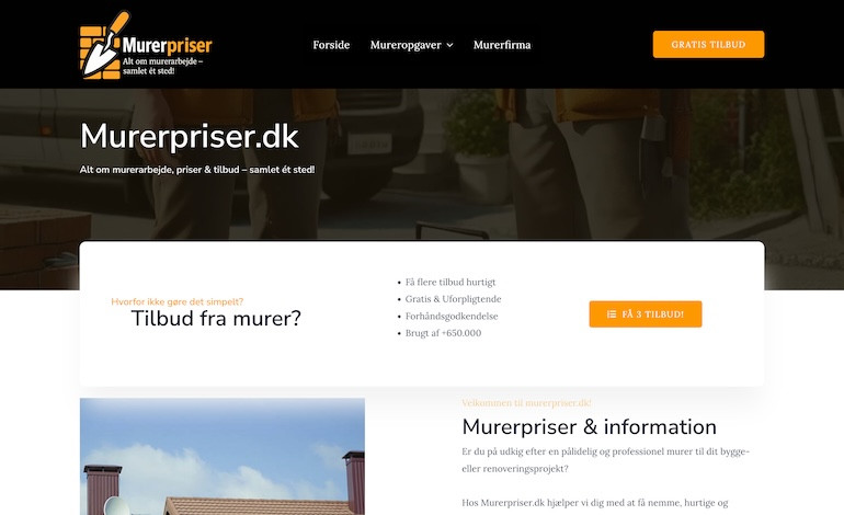 Murerpriser