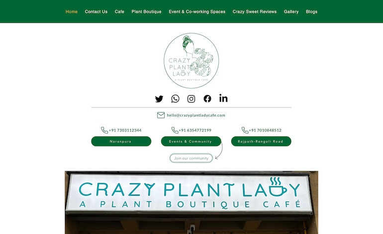 crazy plant lady cafe