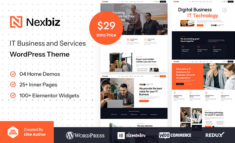 Nexbiz IT Business and Services WordPress Theme