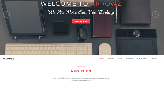 Arrowz   Flat One Page Parallax Theme