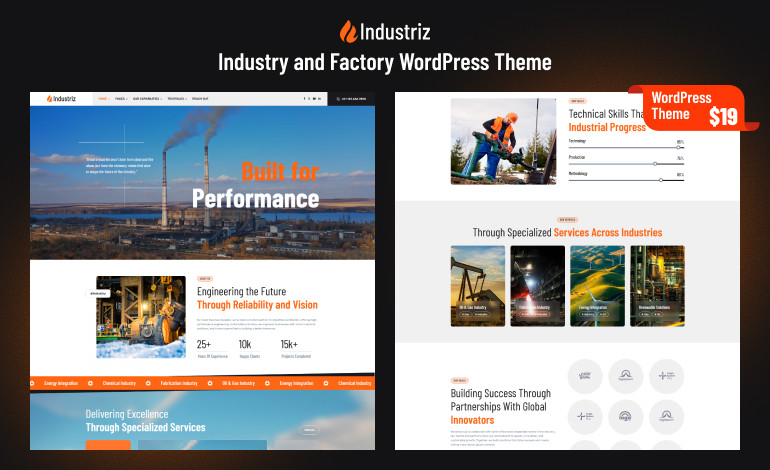 Industriz Industry and Factory WordPress Theme