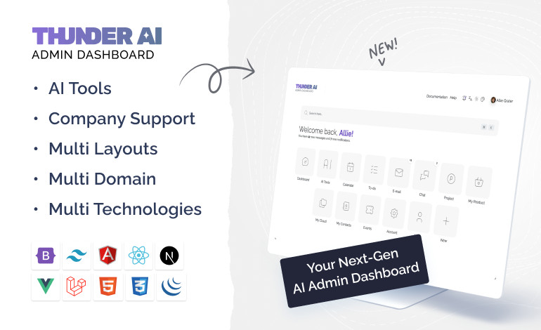 Thunder AI Kit Admin Dashboard Template
