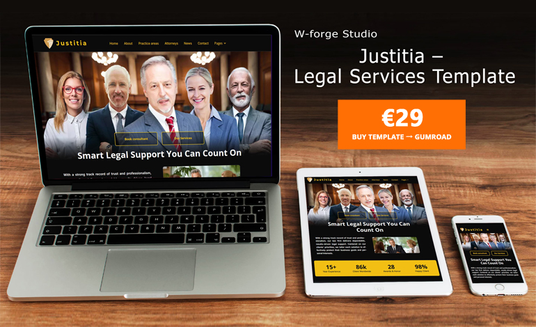 Law Firm Template by WForge Studio