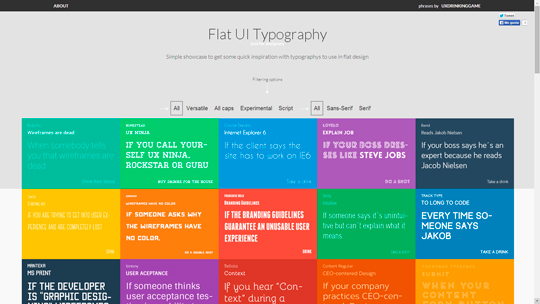 Flat UI Typography