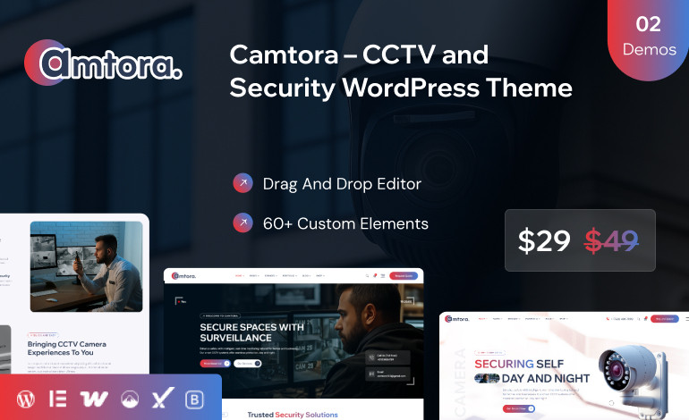 Camtora CCTV and Security WordPress Theme