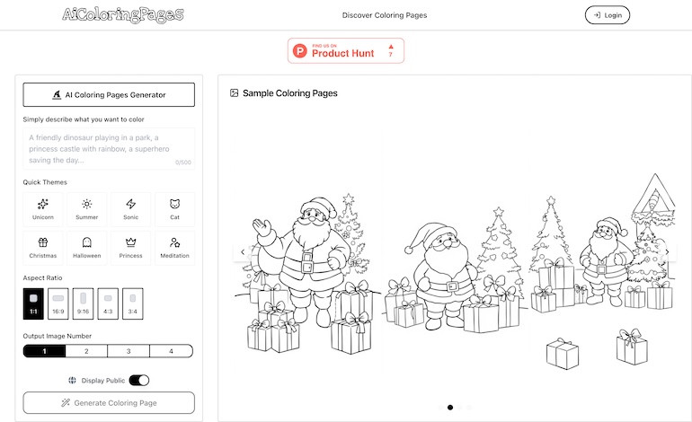 AI Coloring Pages Generator