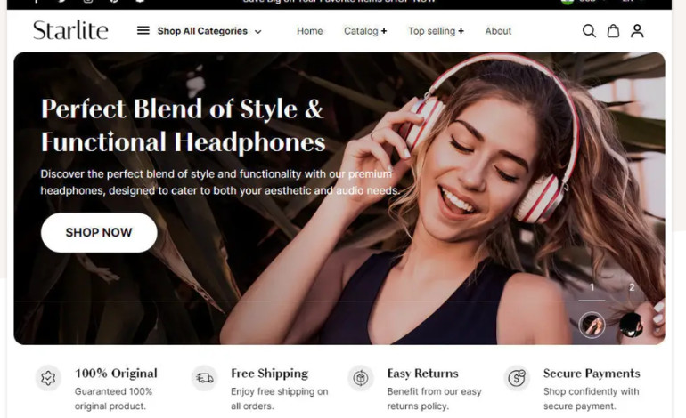 Starlite Shopify Theme  Fast Flexible Sales Ready