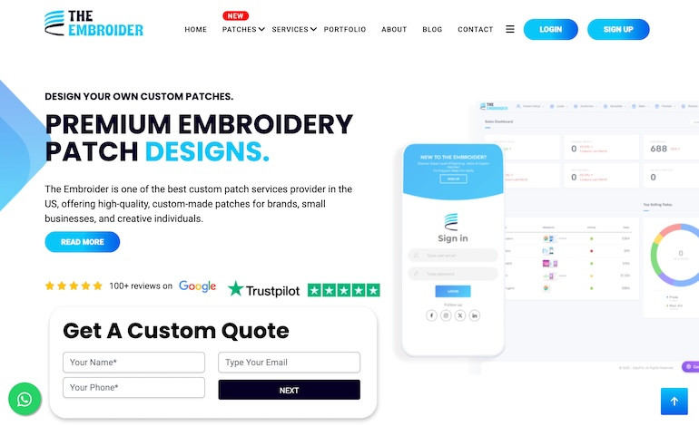 The Embroider Custom Embroidery Patches