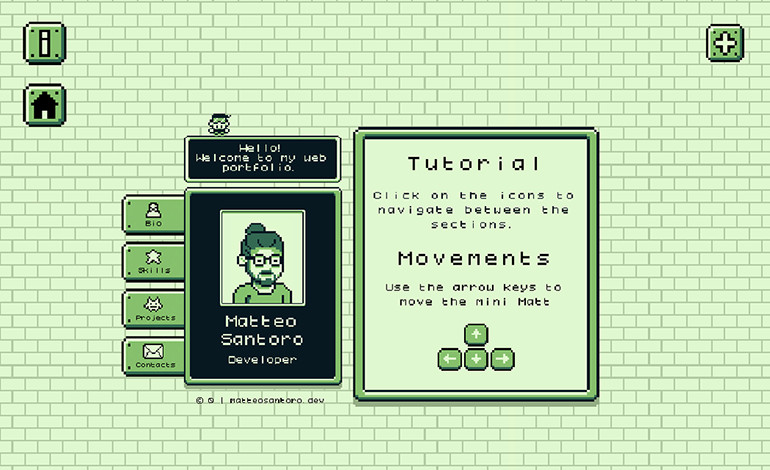 GameBoy 8Bit Portfolio