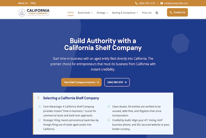 California shelf company