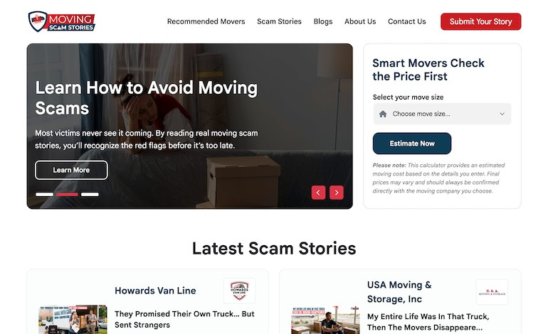 Moving Scam Stories