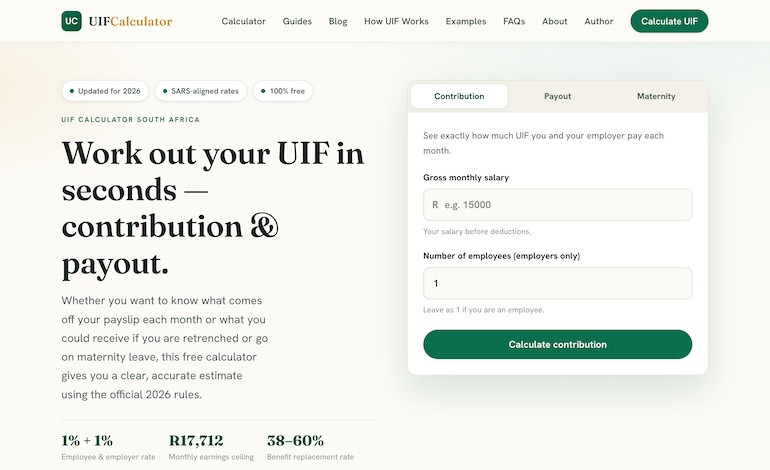 Uif Calculator