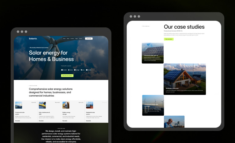 Solarrio Framer Template