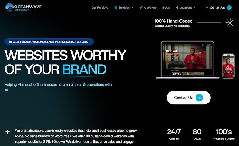 Ocean Wave Web Design