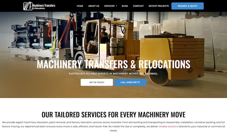 Machinery Transfers and Relocations