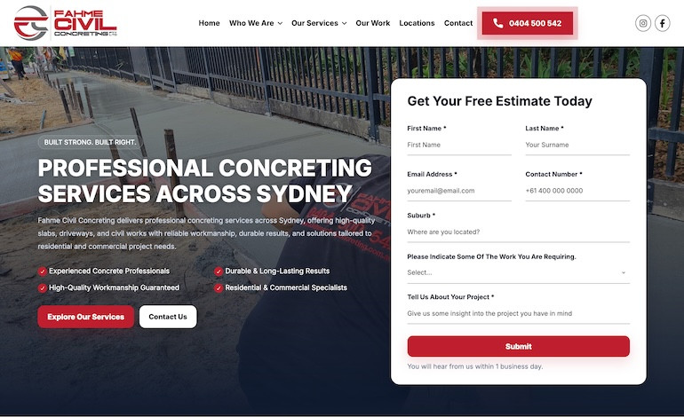 Fahme Civil Concreting