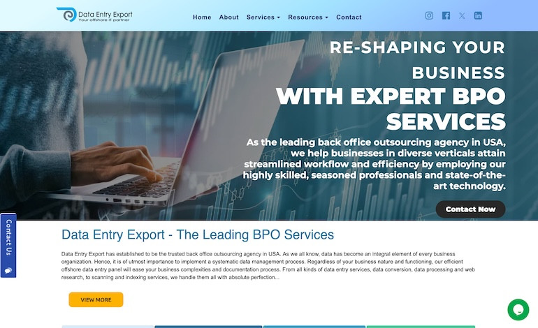 Data Entry Export