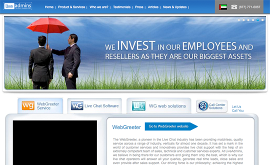LiveAdmins The Live Chat Service