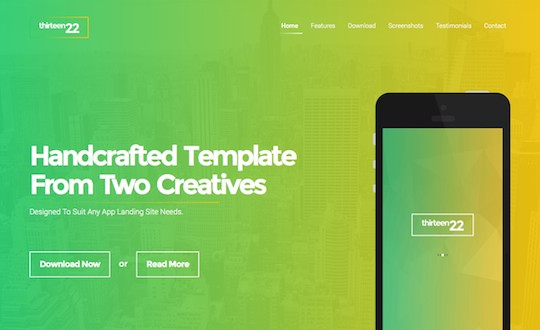 Thirteen22 App Landing Page