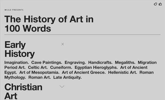 History of Art in 100 Words