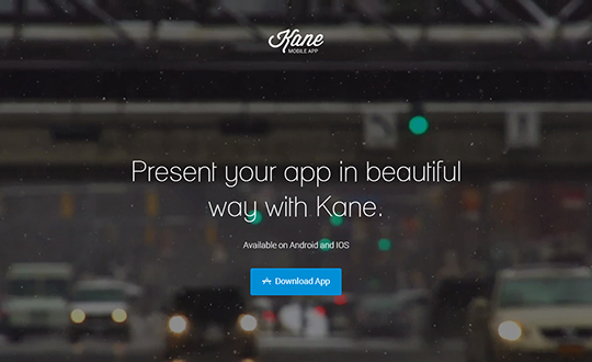 Kane Responsive Bootstrap 3 App Landing Page