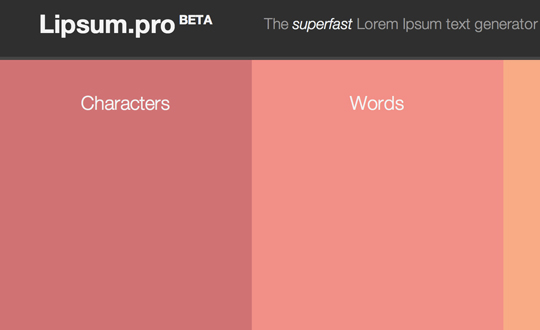 Lipsum pro the Superfast Lorem Ipsum generator