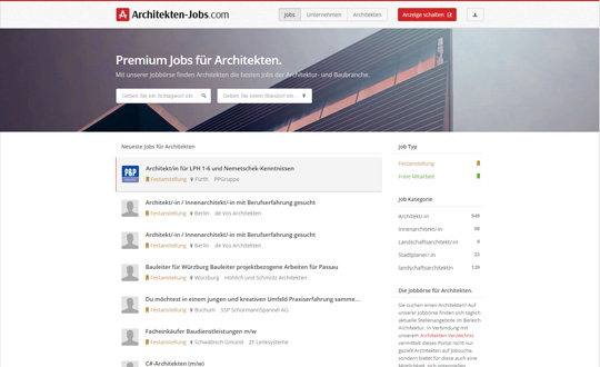 Jobs fuer Architekten