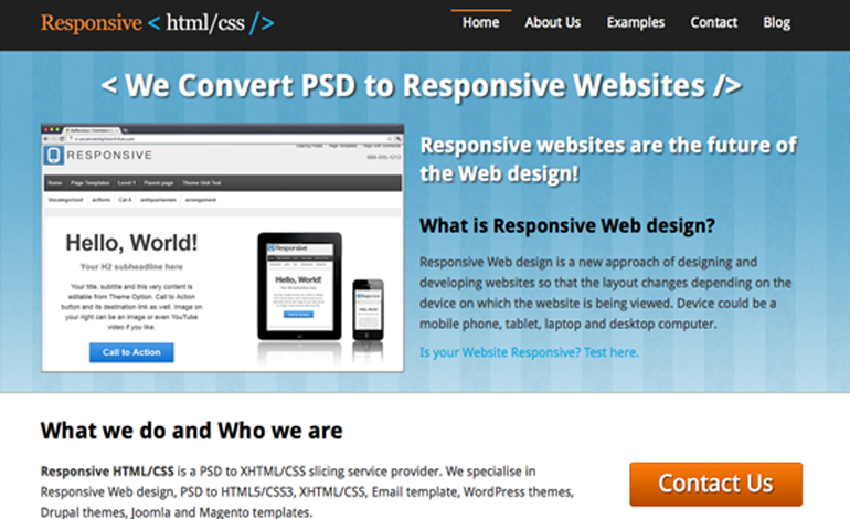 Responsive HTML/CSS