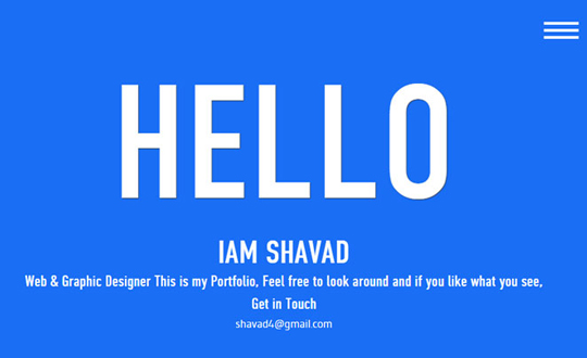 shavad Personal Portfolio Website