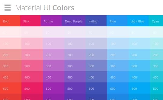 Material ui colors